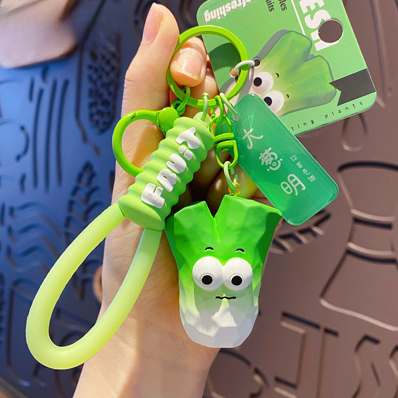Vegetales y frutas al por mayor Keychains creativos de resina